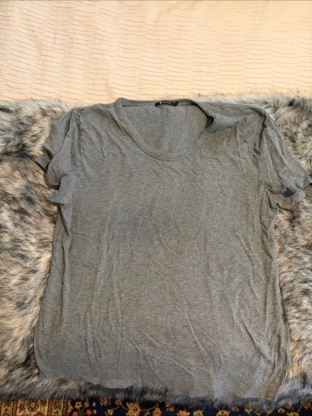 Alexander Wang Men's Short Sleeve Crewneck Tee - Gray